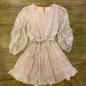 Kori America Pink Floral Peasant Dress